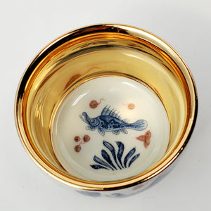 Gold 24k Lined Qing Lian Teacup