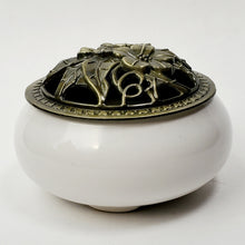 Load image into Gallery viewer, White Zen Ceramic Coil Incense Burner
