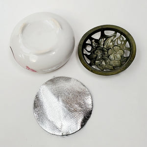White Zen Ceramic Coil Incense Burner