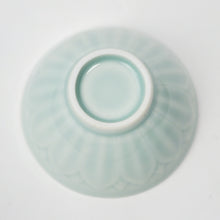 Load image into Gallery viewer, 2 PC Celadon Carved Lotus Flower Porcelain Teacup 80 ml
