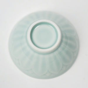 2 PC Celadon Carved Lotus Flower Porcelain Teacup 80 ml