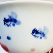 Load image into Gallery viewer, Gaiwan - Blue and White Red Under Glaze Goldfishs 130 ml

