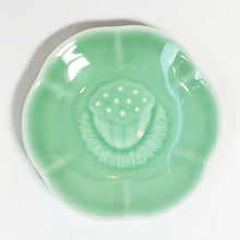 Load image into Gallery viewer, Celadon Green Lotus Flower Dish Plate
