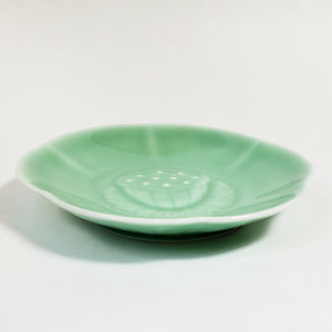 Celadon Green Lotus Flower Dish Plate