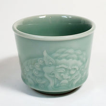 Load image into Gallery viewer, Long Quan Kiln Celadon Lion Head Teacup #5 120 ml
