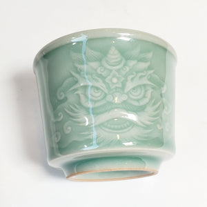 Long Quan Kiln Celadon Lion Head Teacup #2 120 ml