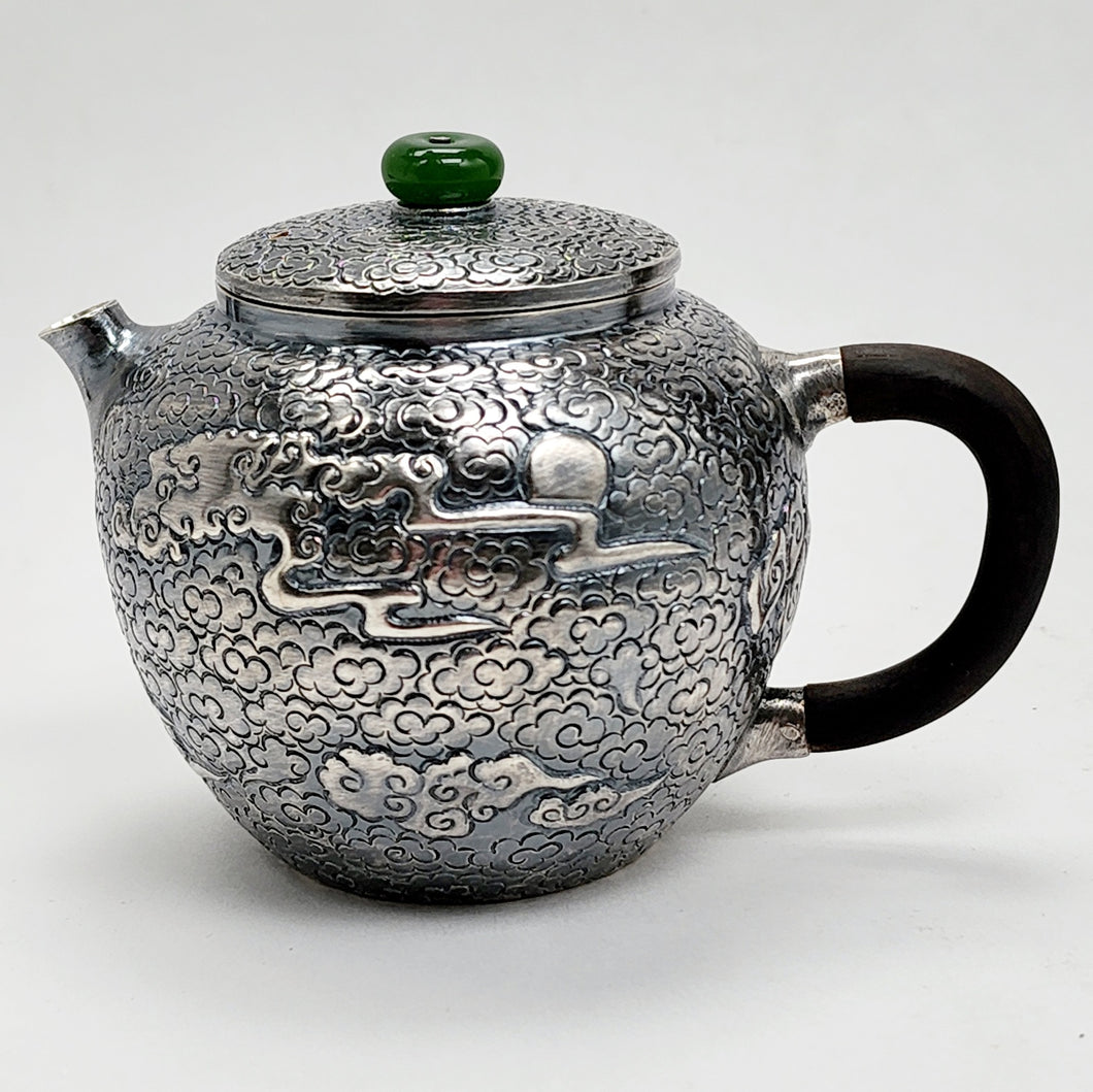 Hand Stamped Pure Silver Xiang Yun Teapot 200 ml