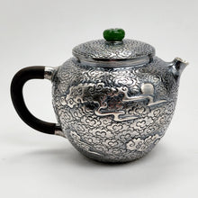 Load image into Gallery viewer, Hand Stamped Pure Silver Xiang Yun Teapot 200 ml
