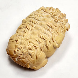 Cha He - Lion Huang Yang Mu Wood Carving