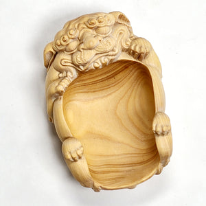 Cha He - Lion Huang Yang Mu Wood Carving