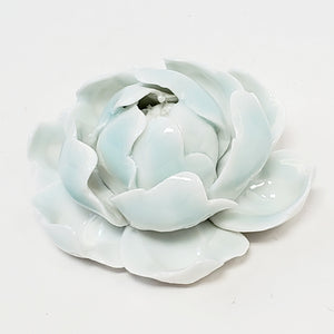 Celadon Porcelain Incense Burner - Peony Flower Small