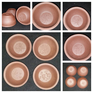 4 pc Set Yixing Purple Clay Teacups