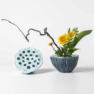 Flower Arrangement Vase - Pale Celadon Lotus Seedpod